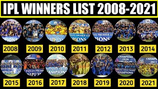 IPL Winners List From 2008-2021 | Indian Premier League Full Winners List From 2008-2021 | Records |