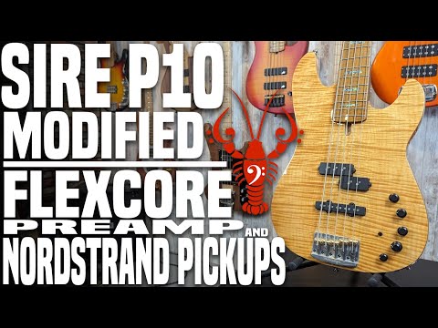 Sire P10 MODIFIED - Flexcore Preamp & Nordstrand NP5FA Pickups - LowEndLobster Builds
