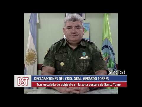 SANTO TOME: Declaraciones del Crio Gral Gerardo Torres, jefe del PRIAR Policia de Corrientes