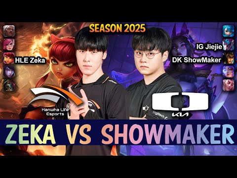 HLE Zeka vs DK ShowMaker - Zeka ANNIE vs ShowMaker CASSIOPEIA Mid - Patch 25.14 KR Ranked | lolrec