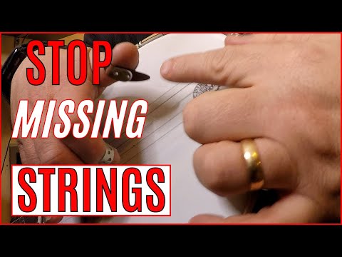 how to stop missing strings on the banjo