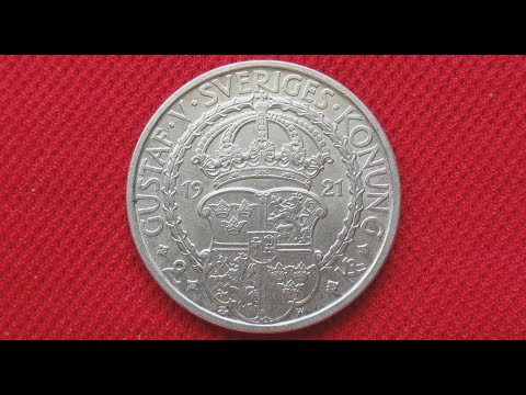 SWEDEN SILVER 2 KRONOR 1921 - 400th Anniversary of Political Liberty - Швеция 2 Кроны 1921 Серебро