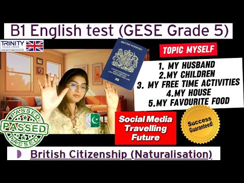 B1 English Test (GESE Grade 5) | SELT British Citizenship| Trinity College London ILR UK