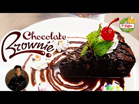Chocolate Brownie  | The Best Brownie Recipe | Chef Debashis Baidya | D' Caffino