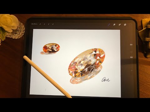 ipadリアル宝石の描き方動画講座を届けます アクセサリーや宝石好きは必見です♪是非ご覧ください♪