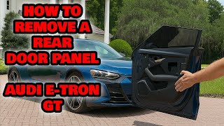 How to Remove Rear Door Panel on Audi e-tron GT (Step-by-Step)