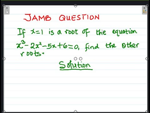 JAMB Problem on Division of Polynomials