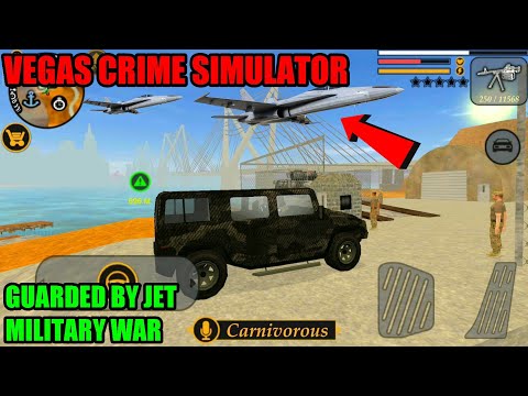 Vegas Crime Simulator - Guarded By Jet Military War #104 | Android GamePlay HD
