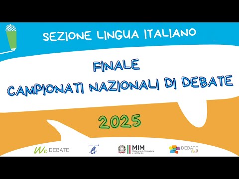 Finale Campionati Nazionali di Debate 2025 - Sezione Italiano