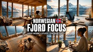 Norwegian Fjord Focus Music 🇳🇴 Peaceful Morning Workspace for Deep Work & Study