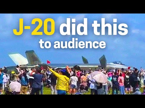 J-20 did this to audience! The best Chinese stealth fighter made a nice gesture in Air Force Airshow