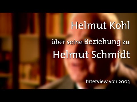 Helmut Kohl über seine Beziehung zu Helmut Schmidt (dbate)