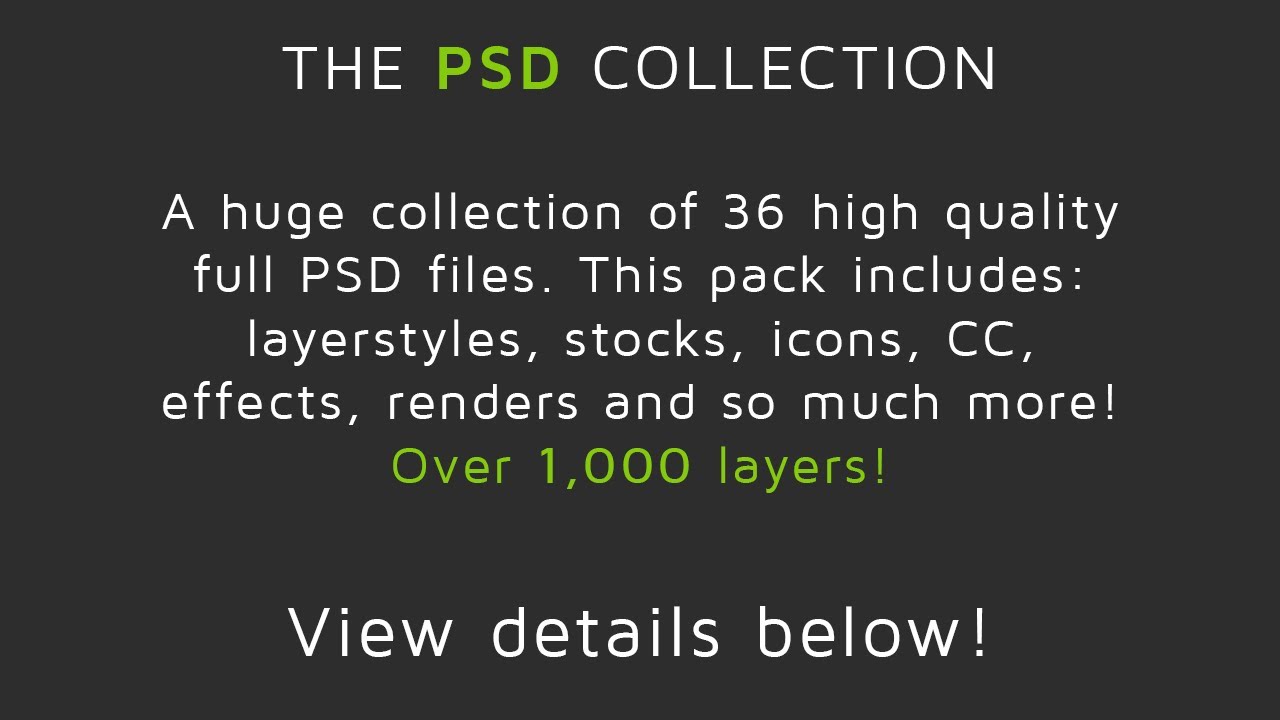 36 PSD Files // 'The PSD Collection'