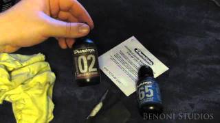 Video thumbnail for Guitar String Cleaners and Lubricators - Fast Fret, Finger Ease, Dunlop System 65 by BenoniStudio
