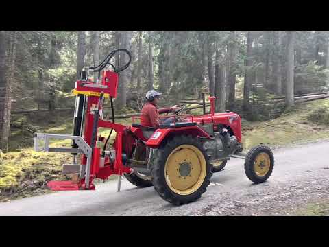 Steyr t84 mit Lancman STX 11 Holzspalter