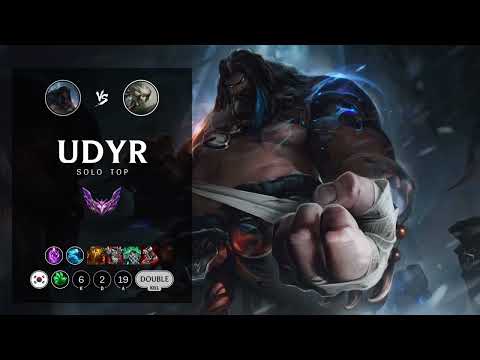 Rank 1 league of legends player Udyr Top vs Camille - KR Master Patch 12.19
