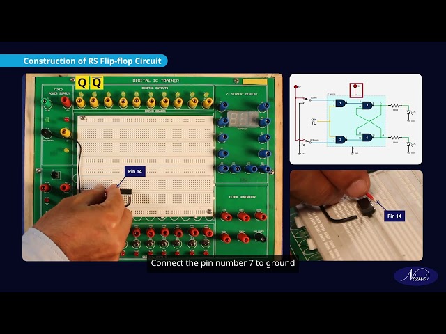 Verify the truth tables of flip - flop ICs (RVerify the truth tables of flip - flop ICs (RS,D,T,JK,MSJk) LEDs- part -1