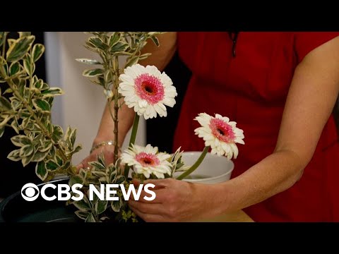Americans taking up the art of Ikebana, Japanese flower arrangement