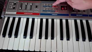 Video thumbnail for junost 21 russian analog keytar synthseizer by Keyboarder Hoarder