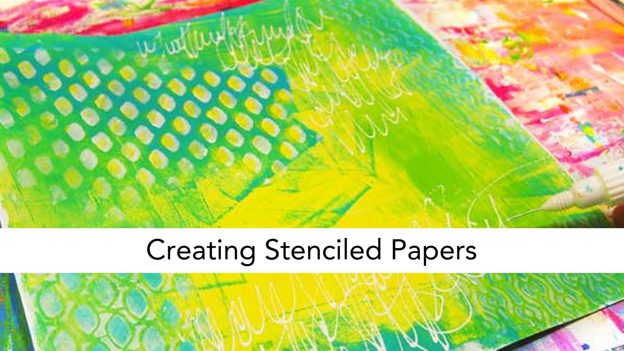 Creating Stenciled Papers from a Gelli Print®