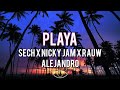 Sech, Nicky Jam, Rauw Alejandro - Playa (Letra/Lyrics)