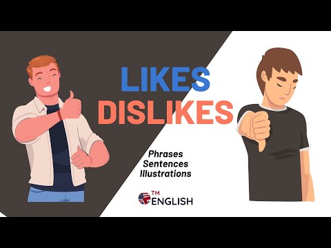 Likes and Dislikes in English: Essential Phrases and Example Sentences with Illustrations for ESL