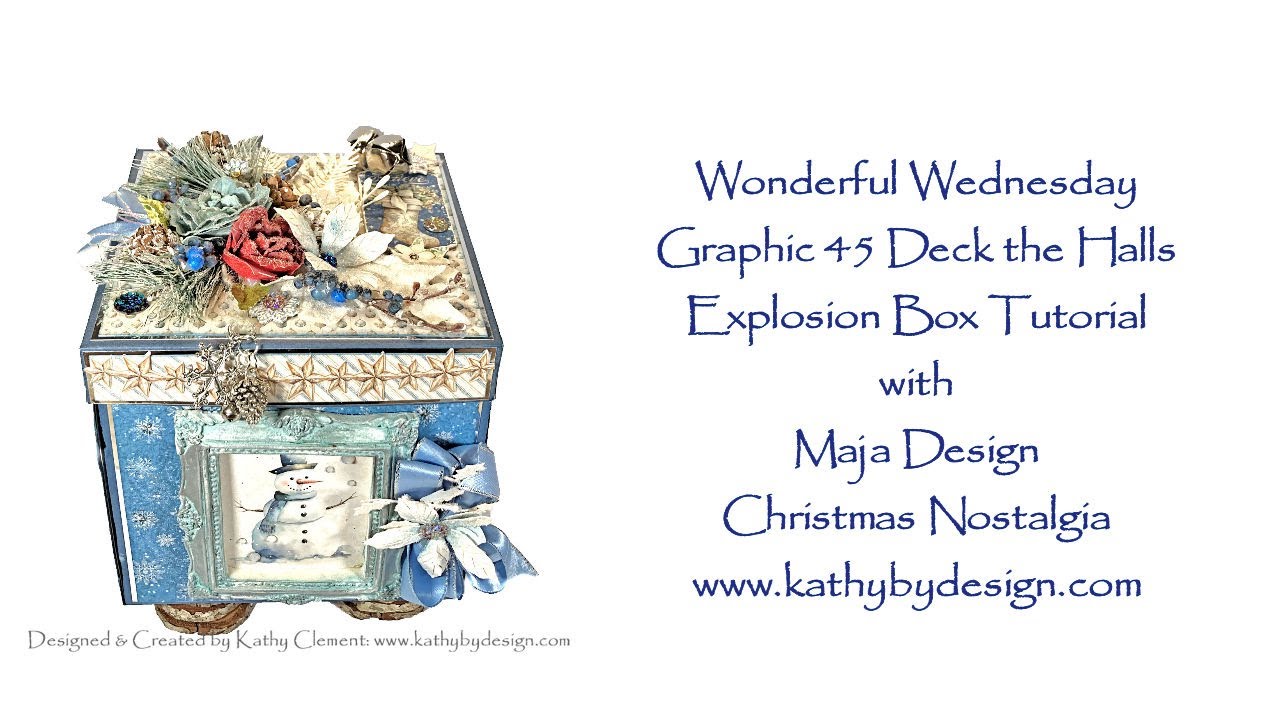 Graphic 45 Deck the Halls Christmas Explosion Box Tutorial