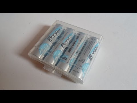Akku Aufbewahrungsbox + ANSMANN maxe Akkus, 4xAA, 2400mAh