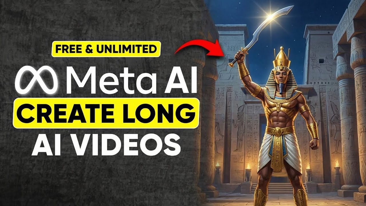 Unlock the Secret to Long AI Videos for FREE Using Meta's Video Generator video thumbnail