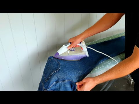 How to iron jeans no creasing!