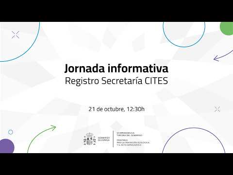 Grabación de la jornada informativa del MITECO sobre el Registro en la Secretaría CITES