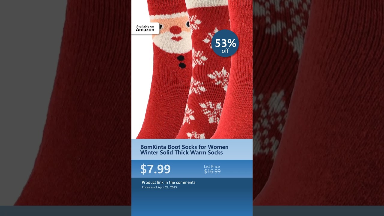 BomKinta Boot Socks for Women Winter Solid Thick Warm Socks