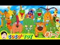 [1Hour] Big adventure of 5 little dinosaurs #1-7ㅣcartoon version, dinosaurs storiesㅣCoCosToy