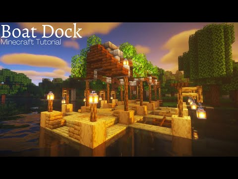 [Boat Dock] Minecraft Follow Along Tutorial, EASY Aesthetic Build