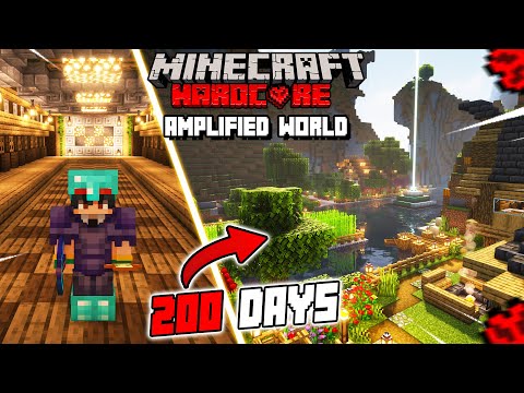 I Survived 200 Days in Amplified World on Minecraft Hardcore (Hindi)