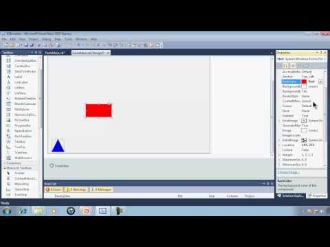 Visual Basic Express 2010 Tutorial 35 Firing The Shot - EZInvaders Part 4 Game