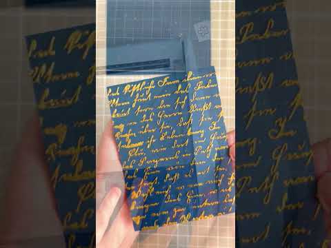 Gold Hot Foil on Acetate