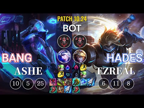 EG Bang Ashe vs Hades Ezreal Bot - KR Patch 10.24