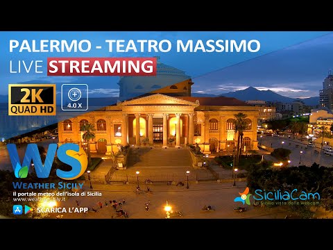 🔴 Palermo live webcam - Panoramica Teatro Massimo