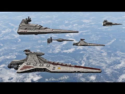 Clone Wars Cinematic Space Battle - Star Wars: Empire At War Remake - Clone Wars Submod NPC Battle