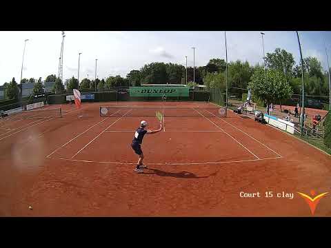 Slamstox College Tennis Showcase 2023 - Damy Davoudi vs. Arthur Happel