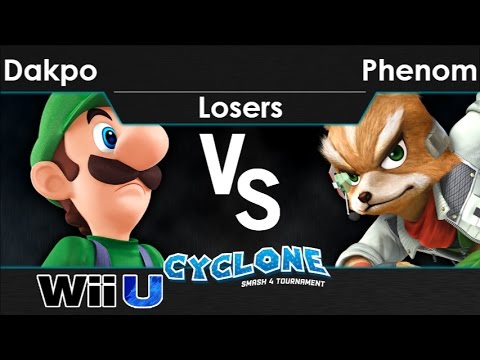 Cyclone 1 - FX | Dakpo (Luigi) vs CTK | Phenom (Fox, Greninja) Losers - Smash 4