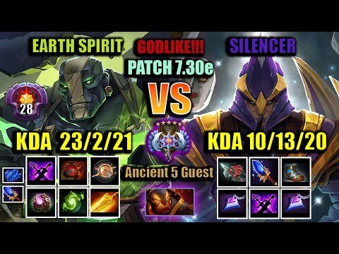 Earth Spirit vs SIlencer Mid battle!!! [Ancient 5 Ember Spirit!!] (FULL MATCH)