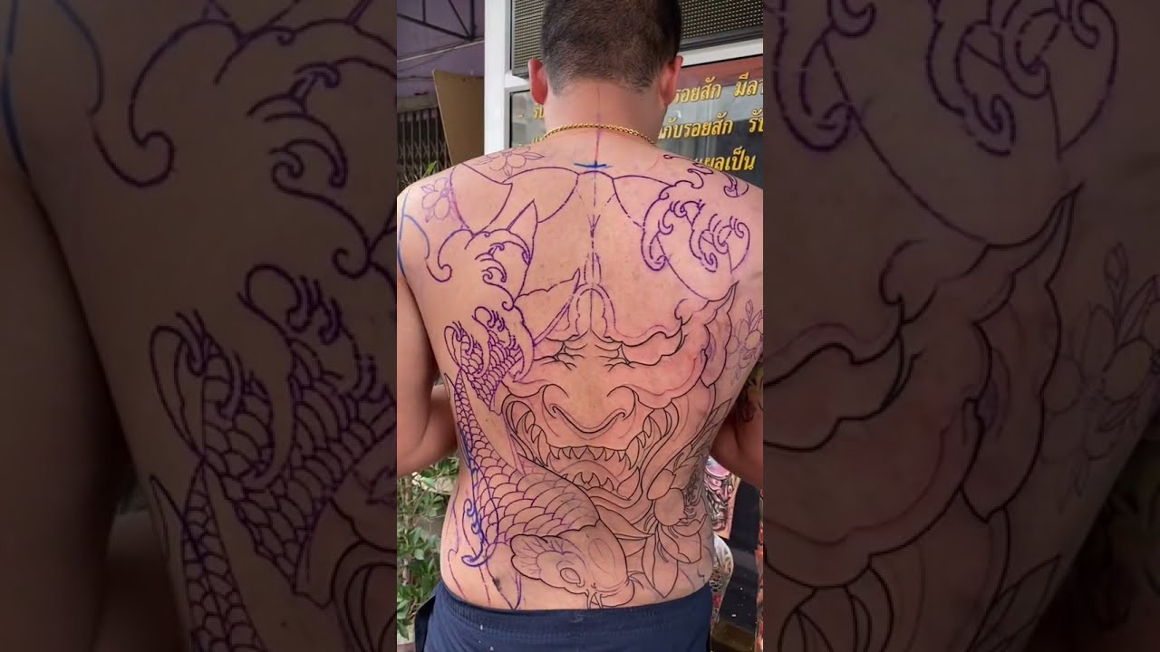 Oni Mask Full Back Tattoo | Japanese Hannya Tattoos - Origins, Meanings & Ideas
