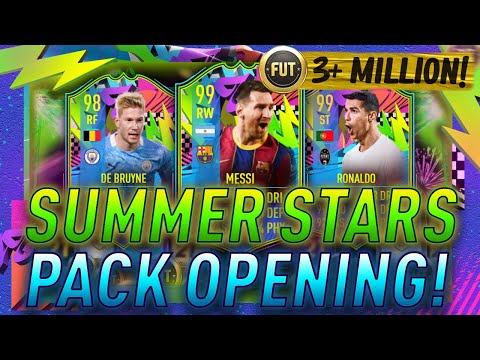 SUMMER STARS IS HERE! 3+ MILLION COIN FIFA 21 PACK OPENING! NEW SUMMER STARS 99 MESSI AND RONALDO!