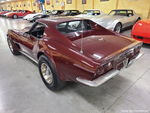 1970 Burgundy Corvette 4spd Custom For Sale Video