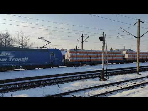 Tren de marfa Unicom Tranzit trece prin Pascani cu Siemens Smartron 192-001-2 - 12.02.2021