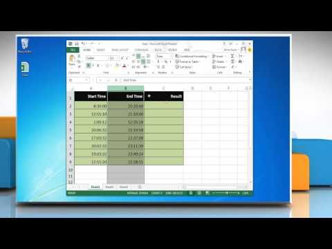 How to add and subtract Time in Excel 2013