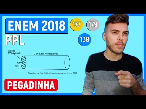 🛑PROPORÇÃO- 177 Enem 2018 PPL - A resistência elétrica R de um condutor homogêneo é inversamente