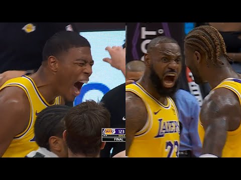 Rui Hachimura INSANE game winner buzzer beater vs Raptors and LeBron's 10+ streak ends